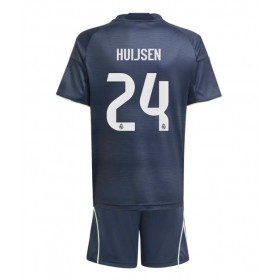 Real Madrid Dean Huijsen #24 Borta Kläder Barn 2025-26 Kortärmad (+ Korta byxor)